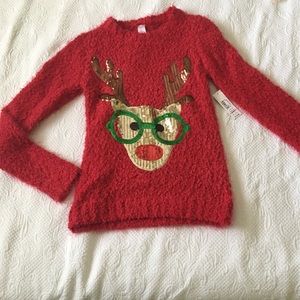 Red Reindeer Christmas Sweater